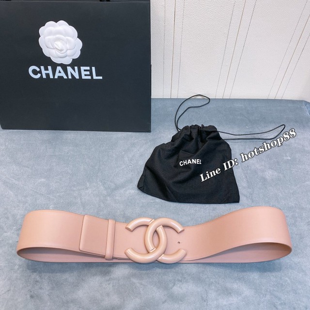 Chanel經典款女士皮帶 香奈兒cc烤漆logo扣雙面可用小牛皮腰帶  jjp1147